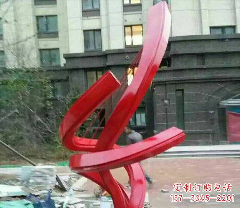 北京不锈钢螺旋飘带雕塑