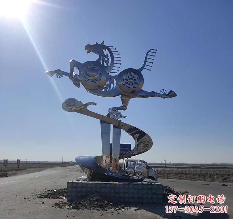 北京不锈钢马踏飞燕城市雕塑