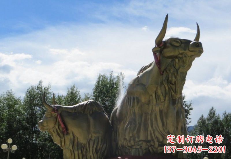 北京不锈钢牦牛雕塑一种传统文化的精美传承