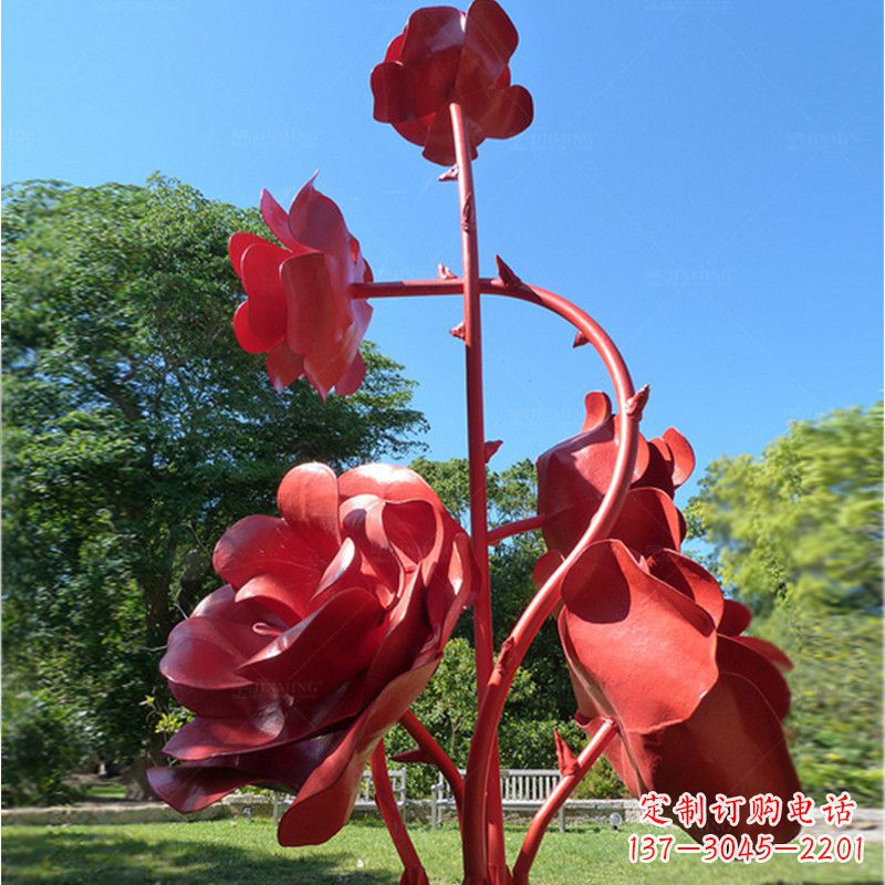 北京玫瑰雕塑艺术的精美表达