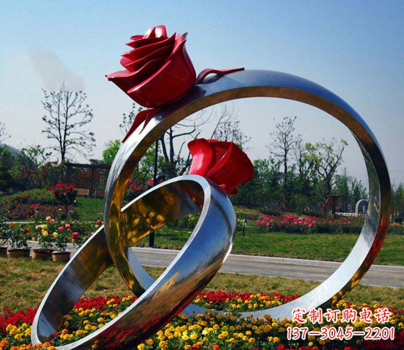 北京不锈钢玫瑰戒指精美的艺术品