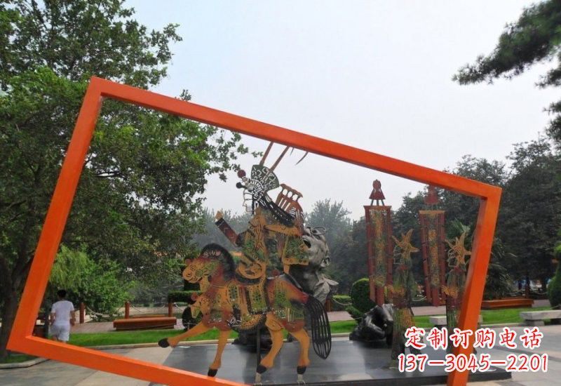 北京不锈钢皮影戏雕塑传承民间文化的艺术精粹
