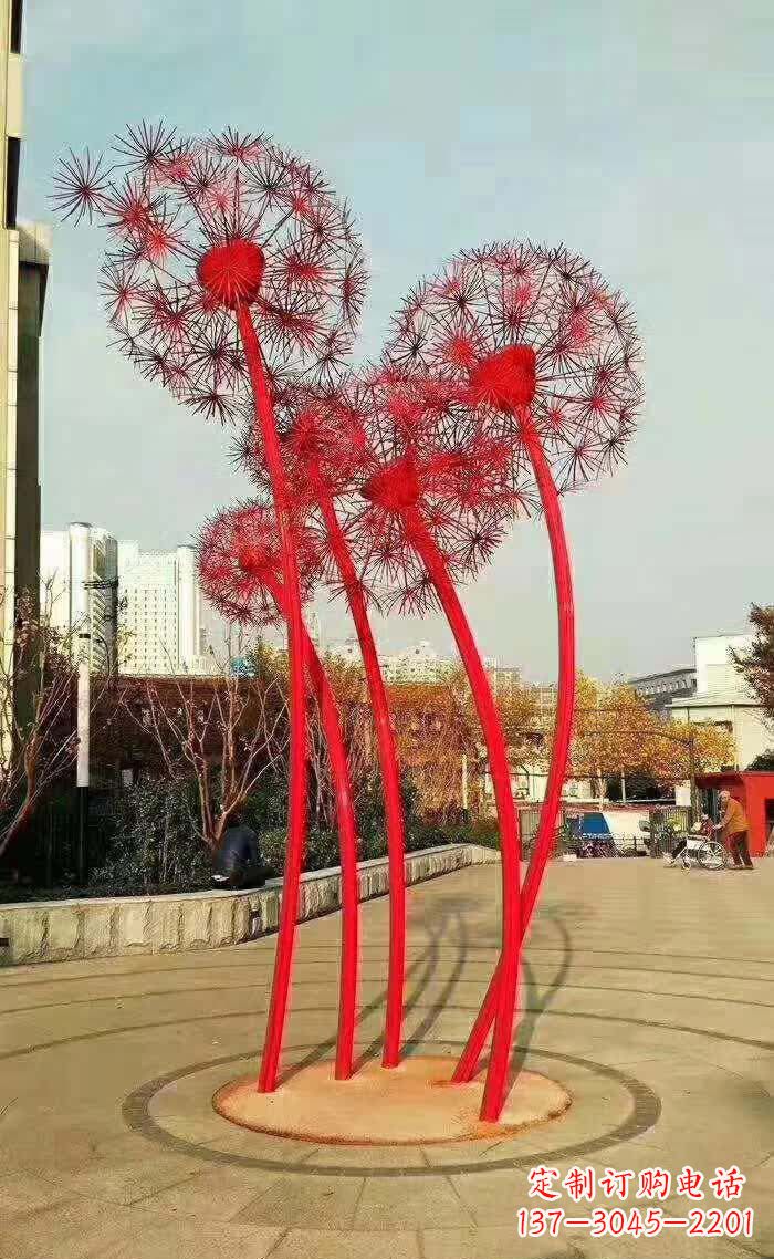 北京不锈钢蒲公英美丽的雕塑之作
