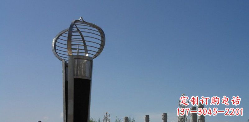 北京不锈钢火炬形雕塑熠熠生辉