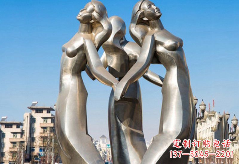 北京不锈钢女孩雕塑