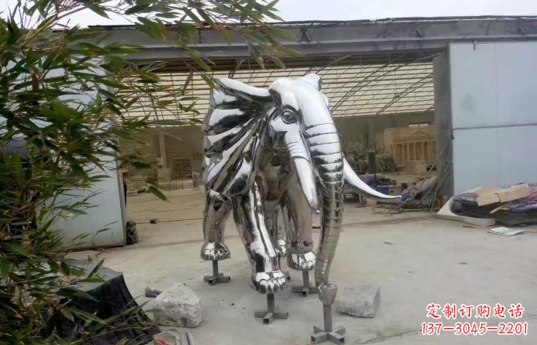 北京大象雕塑——装饰不锈钢售楼部