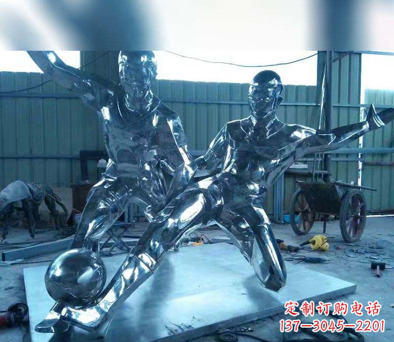 北京不锈钢足球雕塑精美的足球景观