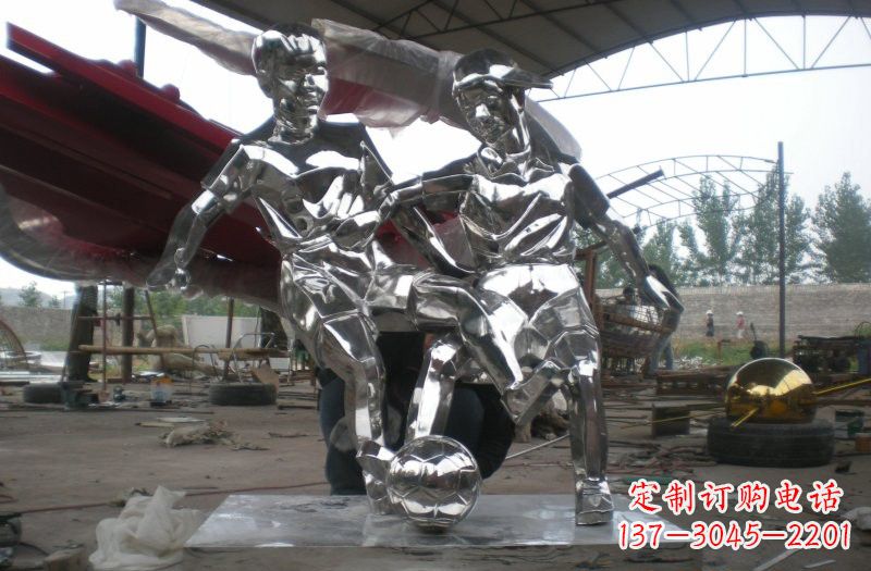 北京不锈钢足球雕塑精美的艺术品