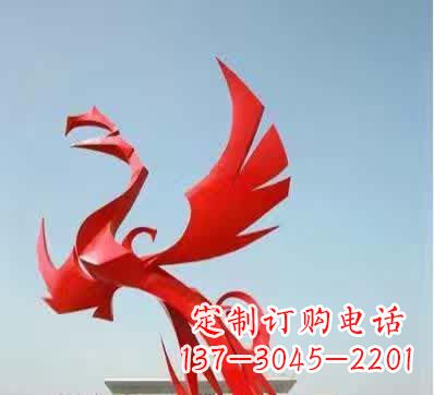 北京不锈钢铁艺凤凰雕塑美丽的象征