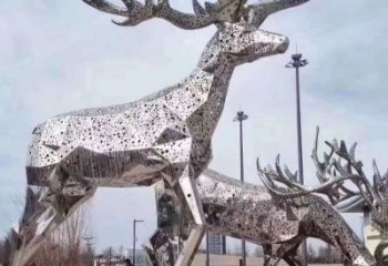 北京不锈钢麋鹿雕塑精美外观、经久耐用