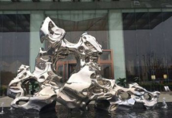 北京精美太湖石雕塑，不锈钢企业的杰作