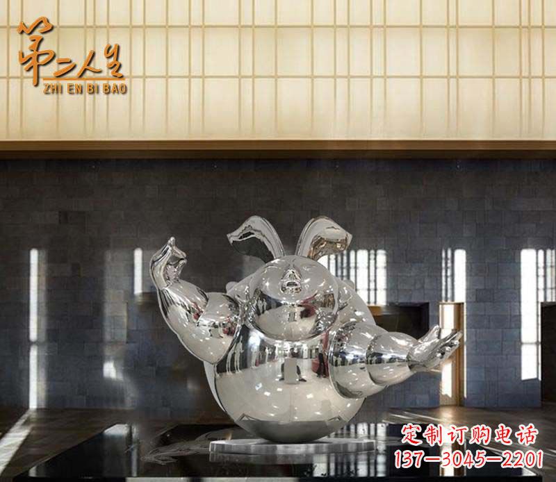 北京不锈钢兔子雕塑——精致雕刻的艺术品