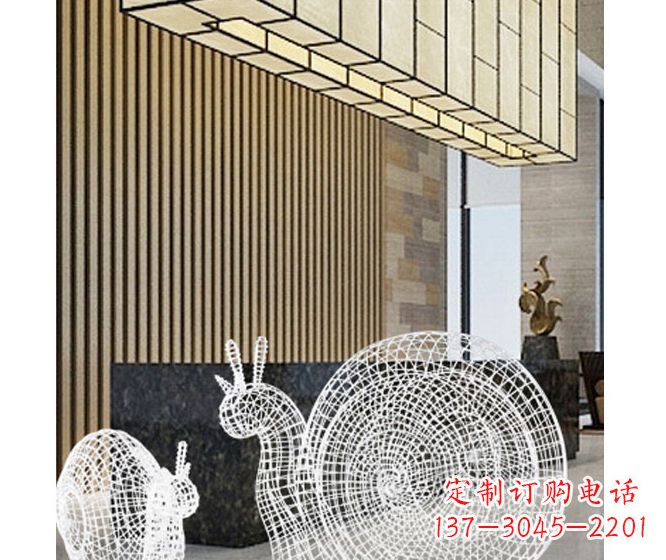 北京不锈钢蜗牛雕塑精致多姿