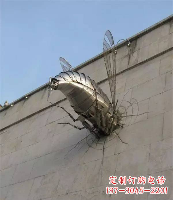 北京美丽的不锈钢无头动物雕塑