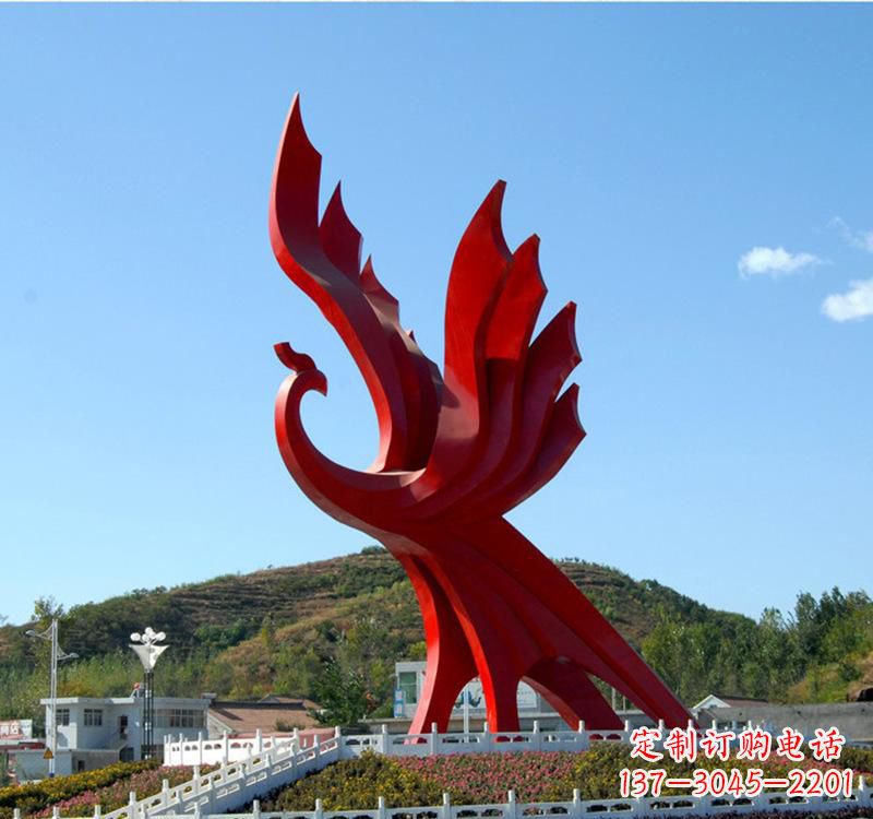 北京不锈钢现代凤凰雕塑——给都市带来灵动之美