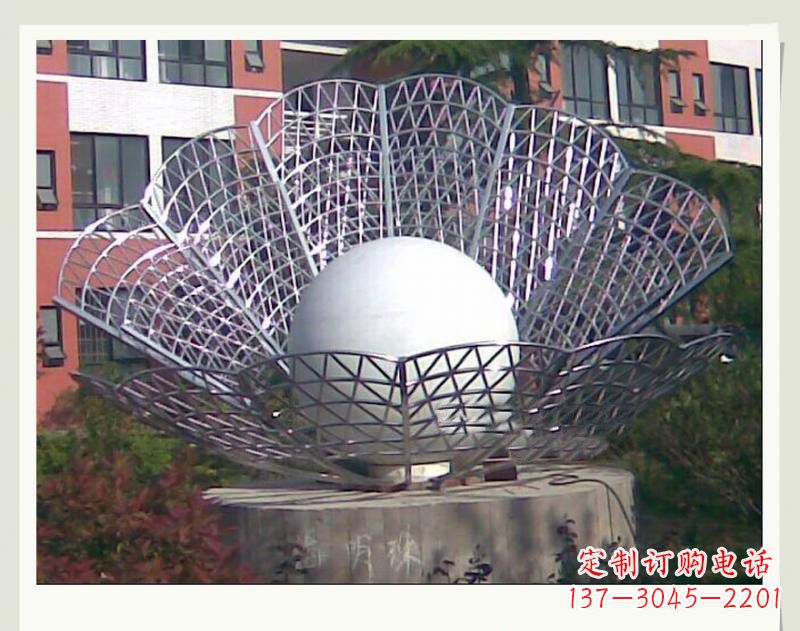 北京海洋精灵不锈钢贝壳雕塑