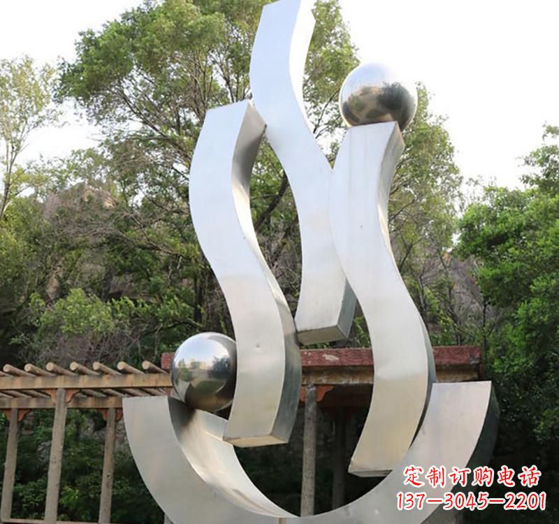 北京不锈钢小区“飘带雕塑”一种充满艺术气息的雕塑