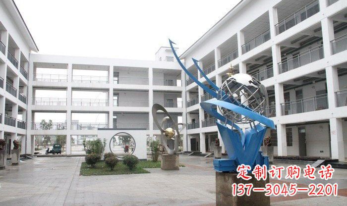 北京不锈钢地球雕塑缔造美丽的校园