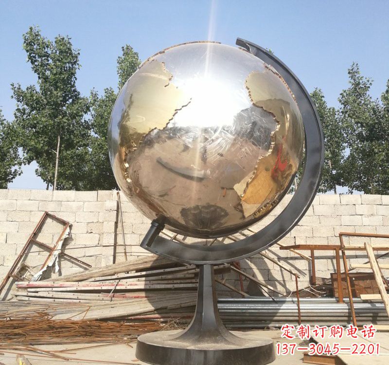 北京不锈钢校园地球仪雕塑校园精神体现