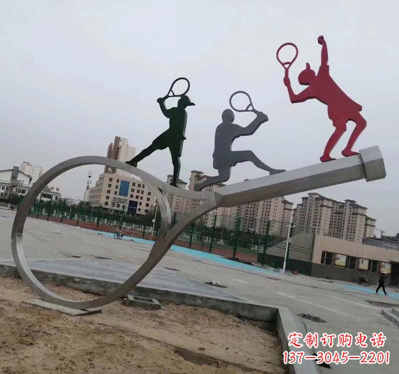 北京不锈钢羽毛球雕塑精美的艺术装点