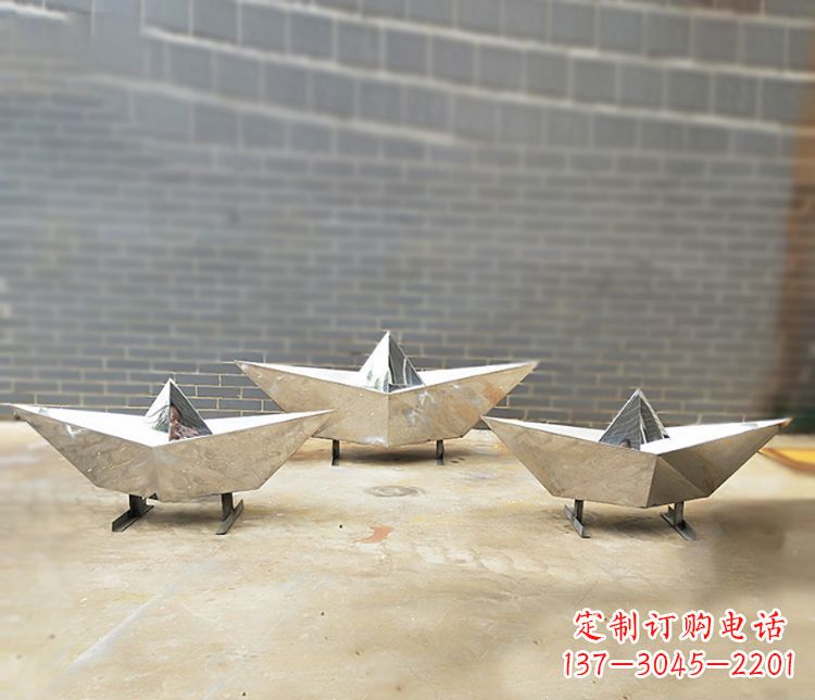 北京不锈钢元宝雕塑精致的艺术品