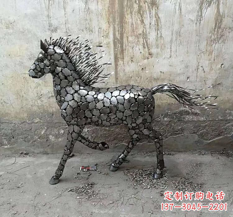 北京不锈钢园林动物马雕塑