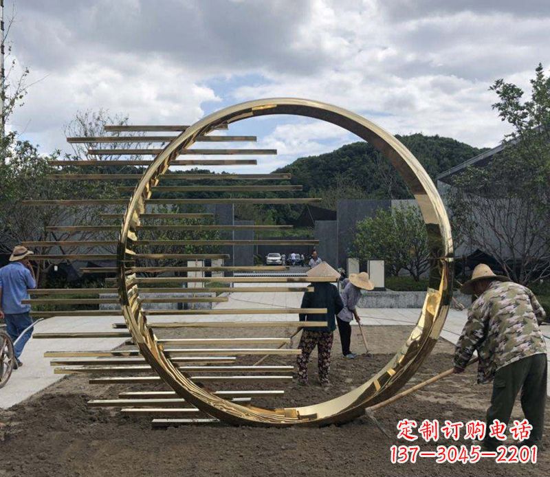 北京不锈钢圆环艺术雕塑——极致精湛的艺术美学