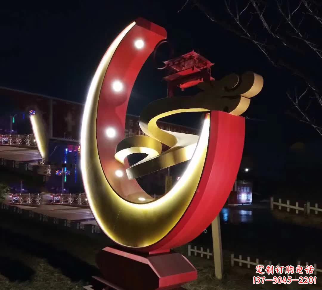 北京不锈钢月亮抽象雕塑——璀璨星空下的绝美艺术