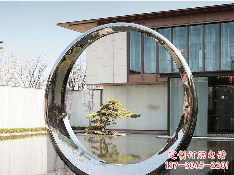 北京不锈钢月亮雕塑精美绝伦