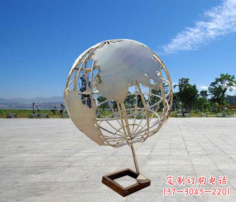 北京神奇的不锈钢地球仪雕塑