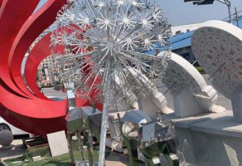 北京抒情的不锈钢艺术蒲公英雕塑