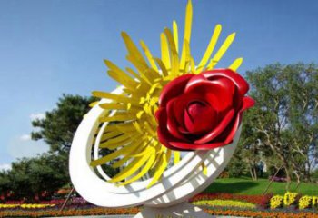 北京不锈钢玫瑰花雕塑——给城市景观带来美丽