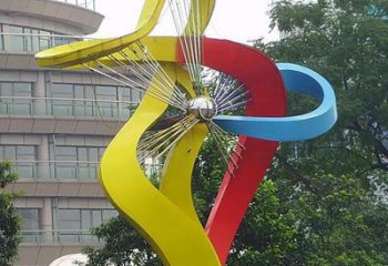 北京不锈钢风车雕塑——烤漆之美