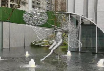 北京美丽的不锈钢蒲公英雕塑