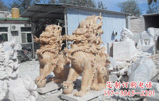 北京麒麟石雕一个具有传统文化精髓的艺术品