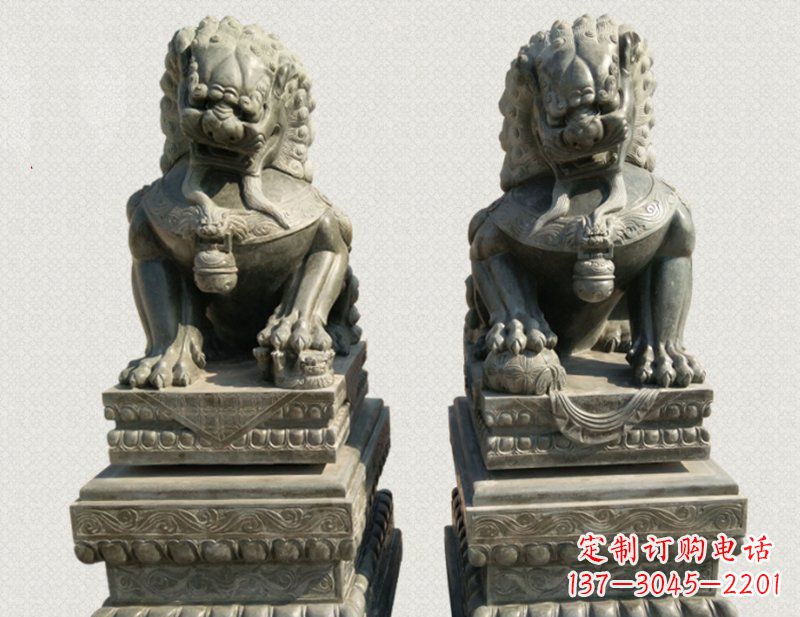 北京狮子雕塑象征王者风范