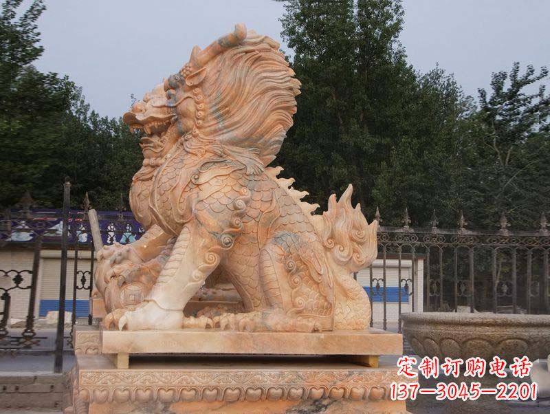 北京麒麟门口镇宅石雕