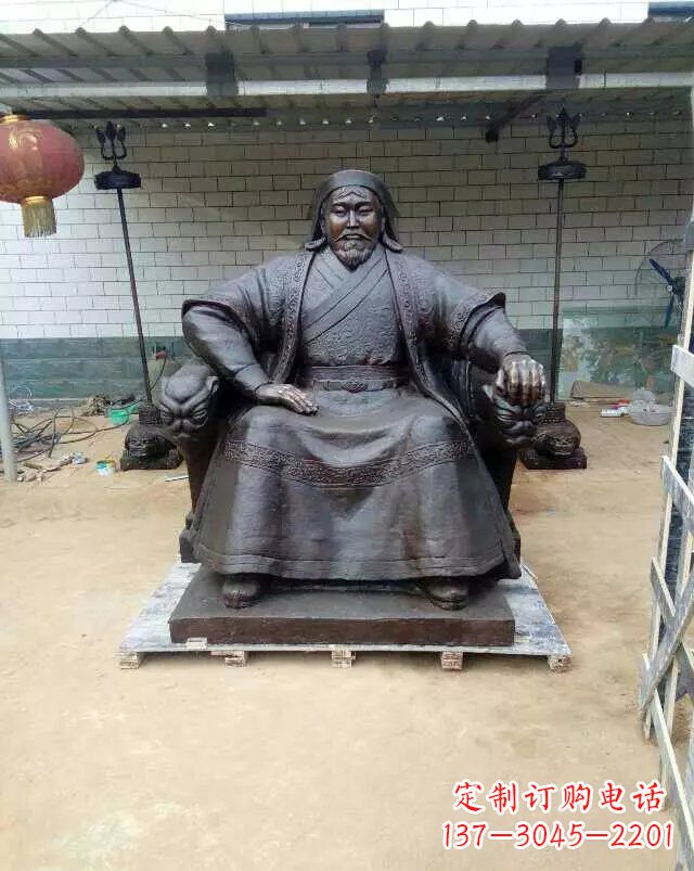 北京成吉思汗铜雕