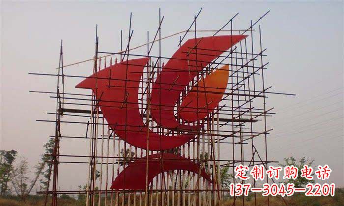 北京城市和平鸽雕塑传递和平信息