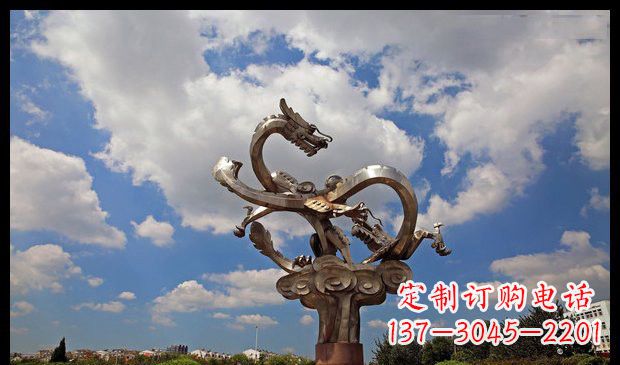 北京龙雕塑流动的艺术形式
