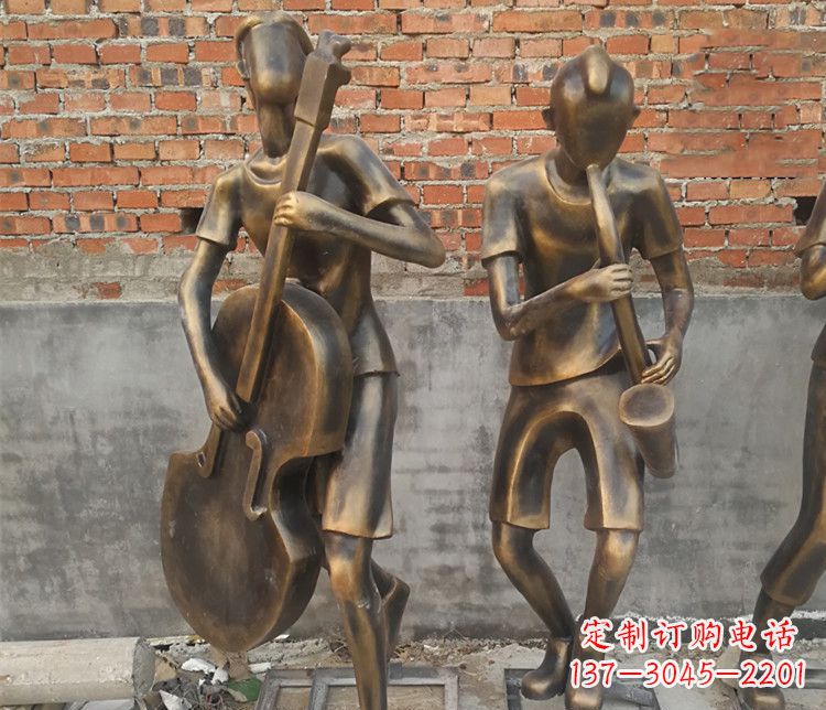 北京抽象吹萨克斯人物铜雕
