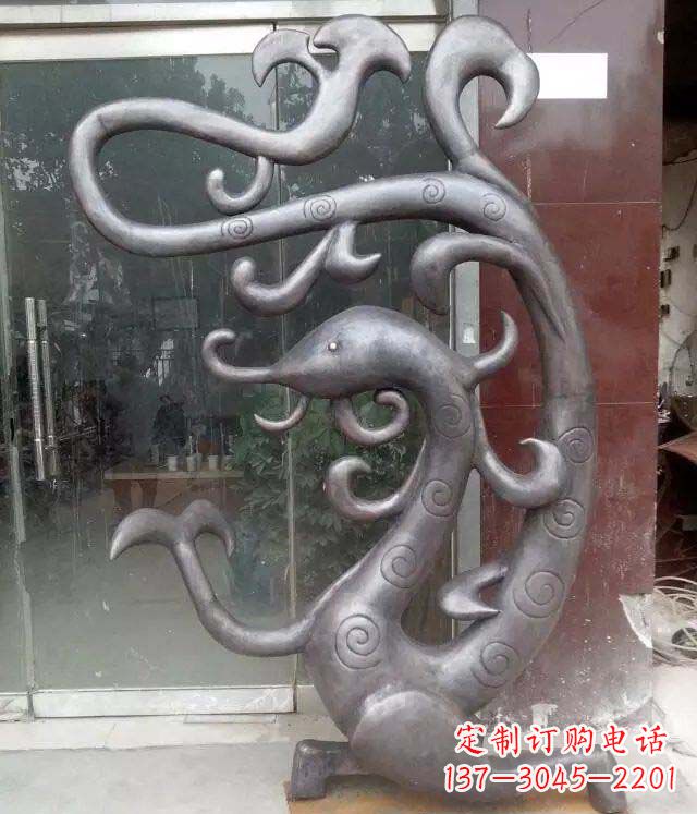 北京抽象蛇景观动物铜雕