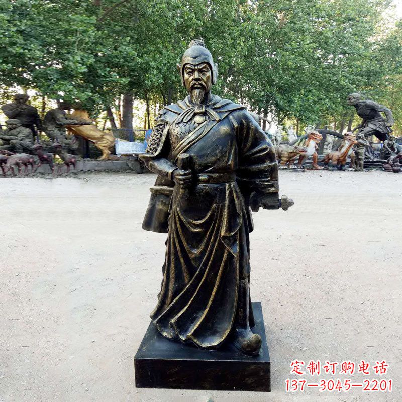 北京李靖--初唐著名人物仿铜雕塑像