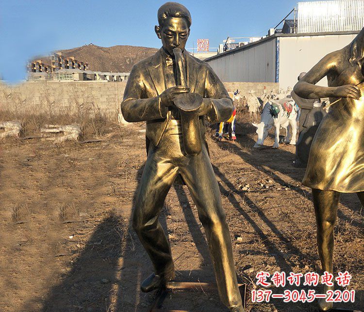 北京铜雕萨克斯风音乐人物