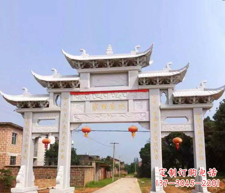 北京传承村庄牌坊石雕文化