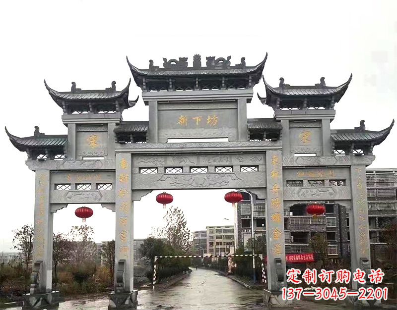 北京村庄石牌坊雕刻传统工艺的精美瑰宝