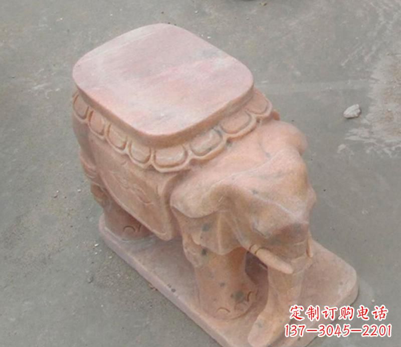 北京大理石大象石凳