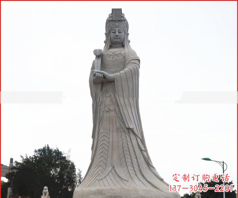 北京大理石大型妈祖神像雕塑