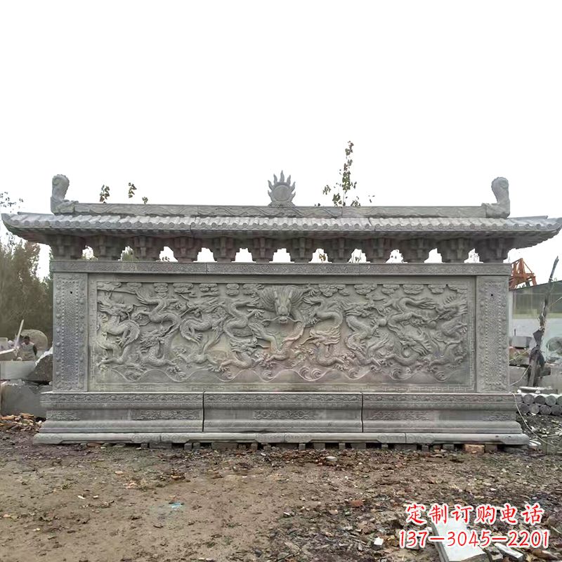 北京大理石影壁雕塑美丽的艺术精品