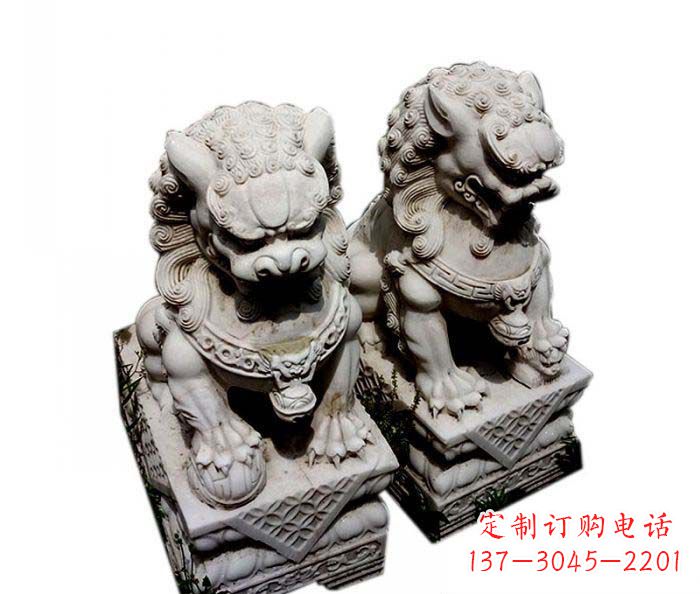 北京大理石仿古石狮子雕塑